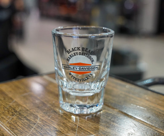 Clear Short Black Bear Harley-Davidson Shot Glass
